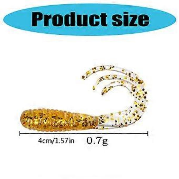 50 kpl Pehmeitä Kalastusvieheitä Aaltoileva Pyrstösyötti 4cm 3D Silmä Pitkä Aaltoileva Pyrstö Uistimet Basson Kalastusvieheet Meritaimen Uistinsetti Helmiäisvalkoinen Pearlescent white