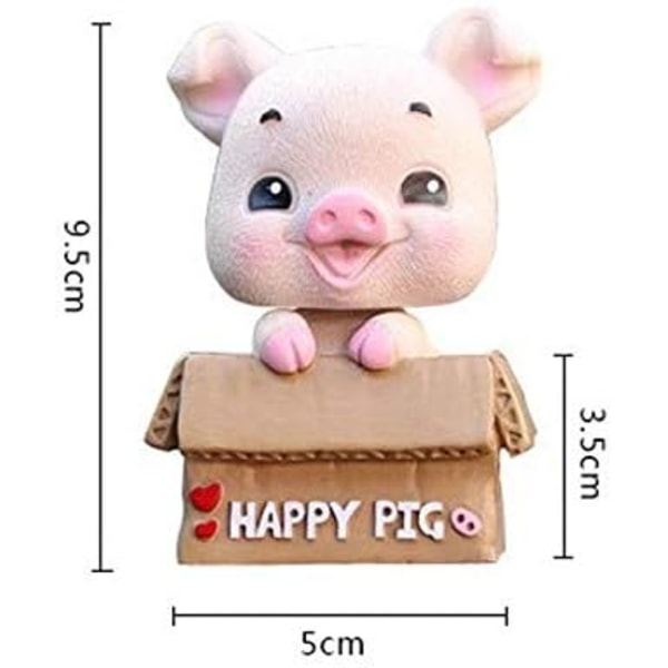 4 st bilsvängningsfunktion prydnader grisdocka bobblehead djur N