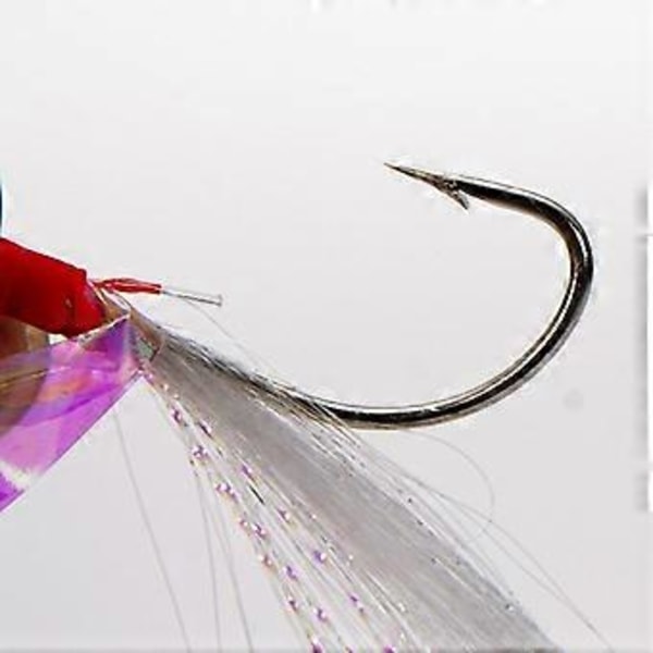 Makrill Hullingförsedd Krok Bass Torsk Beten Havsfiskekrok Båtfiskeutrustning Makrill 5pcs pink