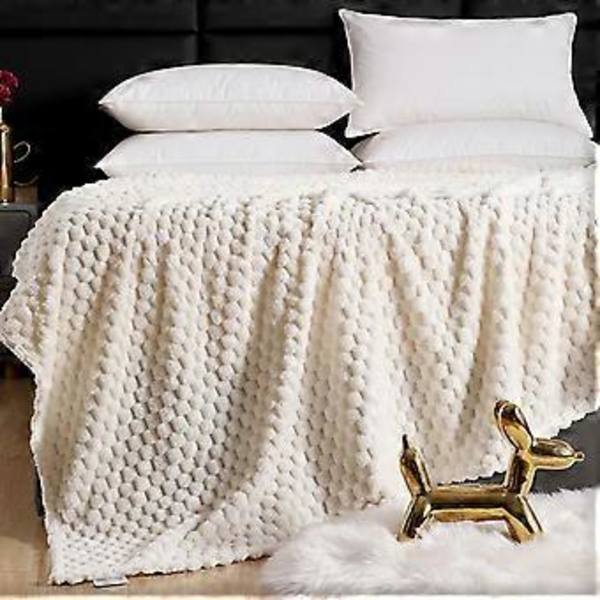 Talvinen lämmin peitto muhkea ruudullinen mikrokuitupeitto pehmeä kosketus fleece toimiston huivi lisää lämpöä mihin tahansa huoneeseen keltainen Yellow