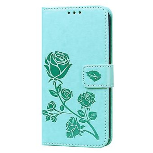 Ruusuaiheinen nahkakotelo iPhone 12:lle Green