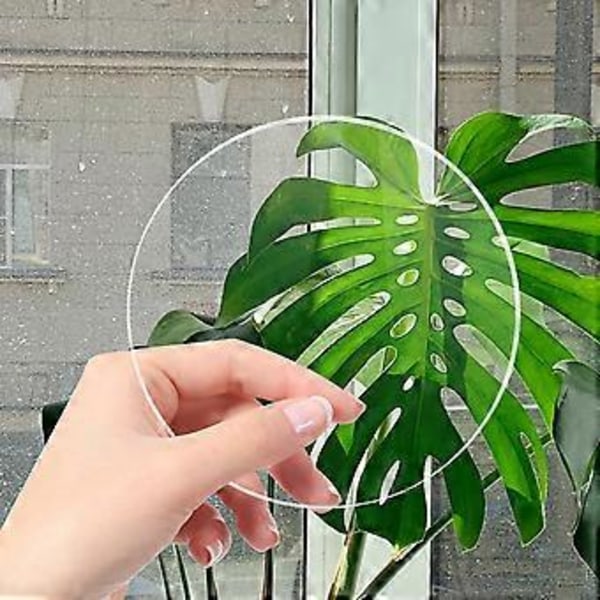 20 stk. Rund Akrylplate Klar Transparent Platepanel DIY Kunsthåndverkprosjekter