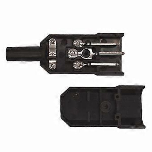 IEC C14 Hanstik Omloddelig Strømstik 3-benet IEC-C14 Stik Computer Strømkabel Adapter 10A 250V Sort Stik