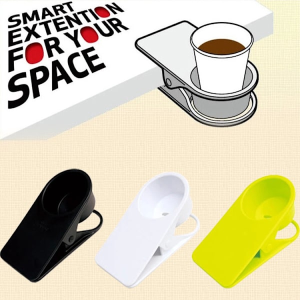 Svart pappersmugg hållare skrivbordsställ klämma