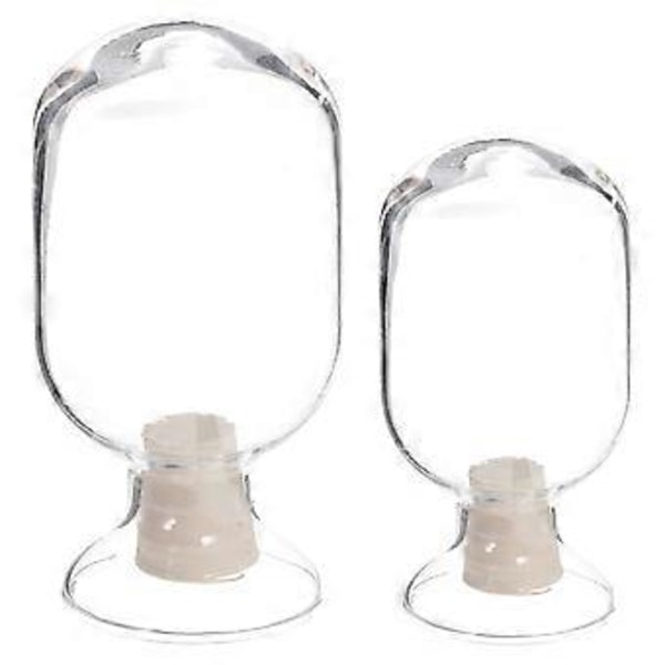 2 st Glas Tändstickshållare Skrivbordsdisplay Glasflaskor Hushållsglasflaskor