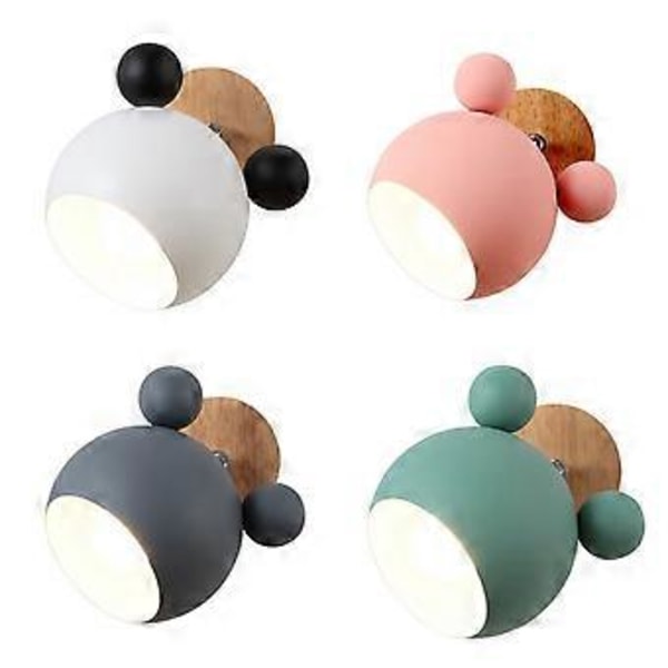 Seinävalaisin Lastenhuone Henkilökohtainen Tausta Yksinkertainen Sarjakuva Söpö Macaroon Seinävalo Panda