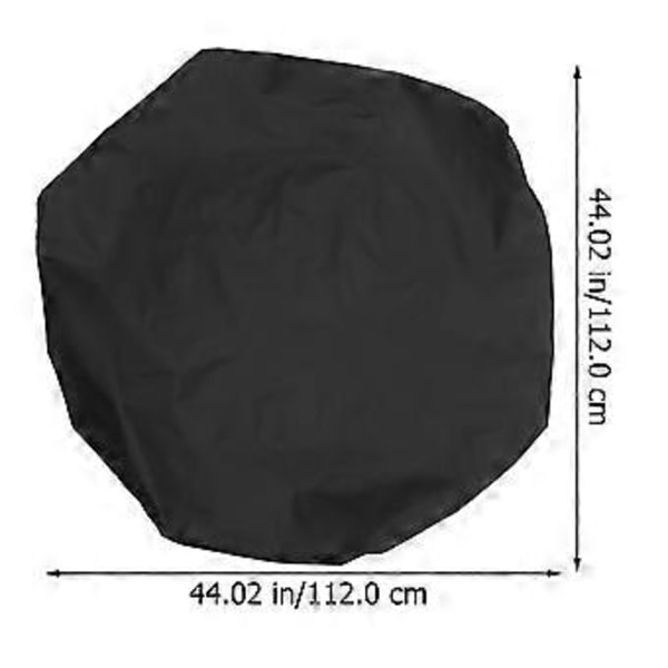 112cm Grillöverdrag Dammtätt BBQ-överdrag Vattentätt Grillskydd Svart