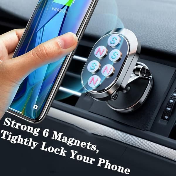 Magnetisk Biltelefonholder, 360° Dobbelt Rotation Super Sticker Pho