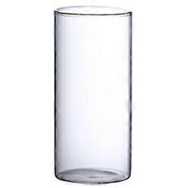 Klar Glasvas Blomvas Minimalistisk Glasvas Cylinderformad Blomvas för Bröllop Vardagsrum Dekorativ Gåva 10x25cm