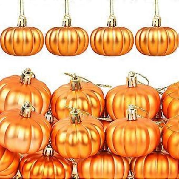 Halloween-kummitusjuhlan kurpitsariipus joulupallokoriste palloriipus painettu mattavärinen pallo 12 kpl Orange