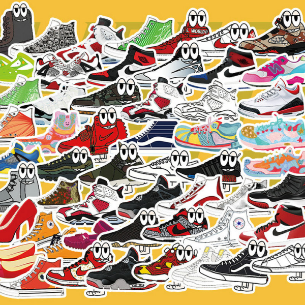 84 Chaopai sneakers graffiti klistermærker DIY telefon etui skateboard w