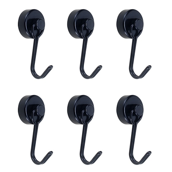 6-pack Magnetiska Kylskåpskrokar, 15kg Stark Neodymmagnet, Stro