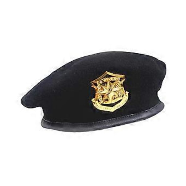 Sjømannshatt Kostymehatt Vår Høst Beanie Fancy Dress for Voksne Beret Hatt Ullcaps for Maskeradeball Sceneopptreden (Svart)