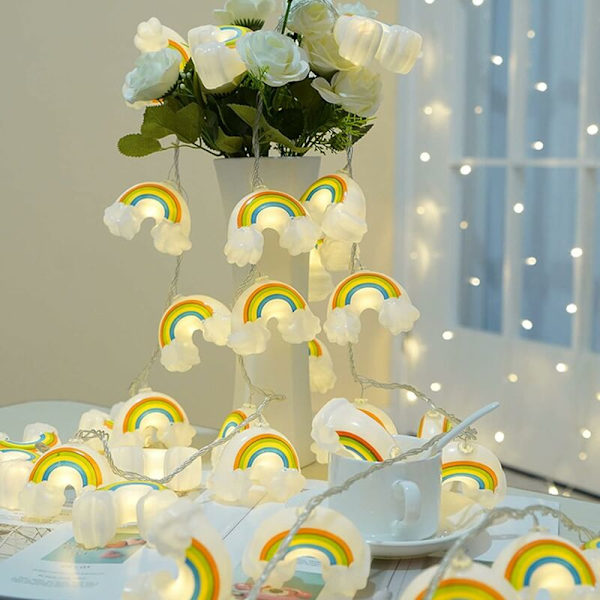 Rainbow Fairy LED-ljusslinga varmvit jul inomhus utomhus