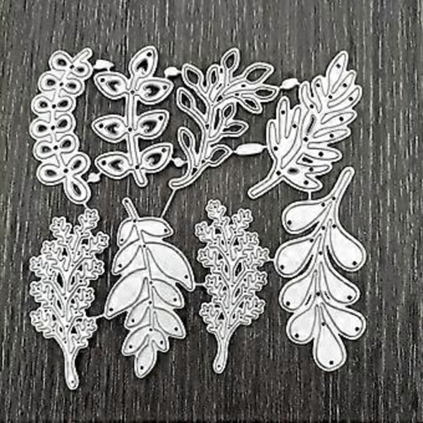 Grener Blade Metal Skærestencils DIY Scrapbooking Album Papirkort Skabelon Form Prægning Håndværk Dekoration