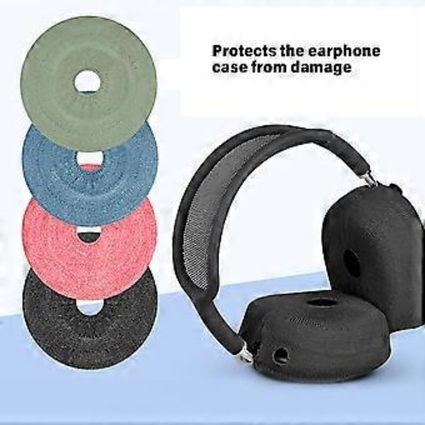 Skyddande hörlursöverdrag för stora headset, bekväma och tvättbara, passar enheter, flexibelt tygöverdrag (2 stycken) ljusgrå light grey