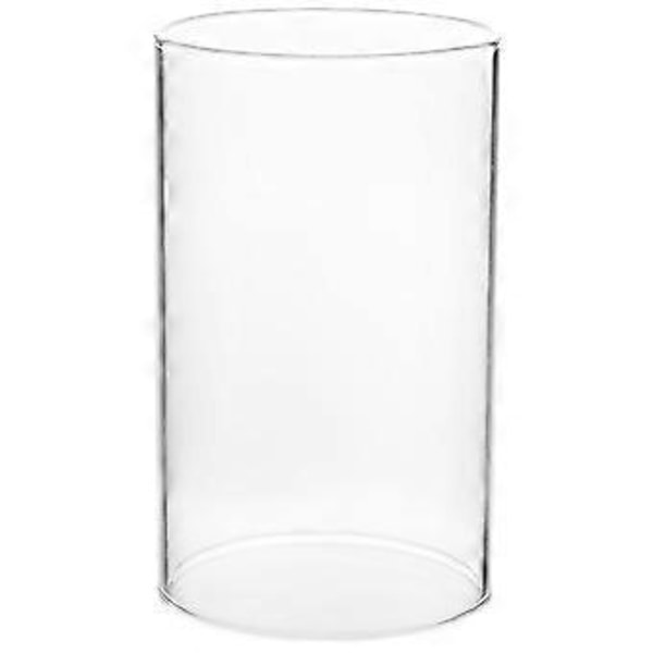 Glas Ljusstake Skorsten Ljuslykta Skärm Glas Pillar Ljusstake Öppen i Båda Ändar Ljusrör