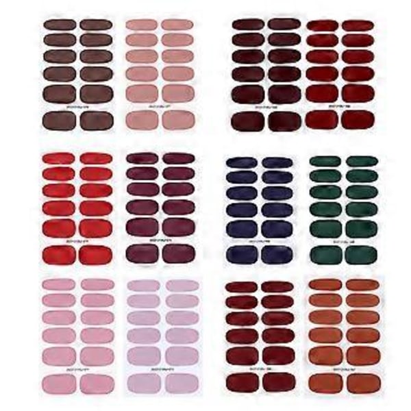 12 ark Full Wraps Nagelstickers Självhäftande Nagelkonstdekaler Nagelomslag för kvinnor (Inkluderar nagelfil)