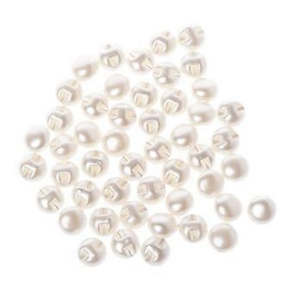 Syperleknapper 50 stk Plast Runde Knapper Sett med Hull DIY Klærverktøy for Hjem Midtpunkt Bryllupslys 11mm 11mm