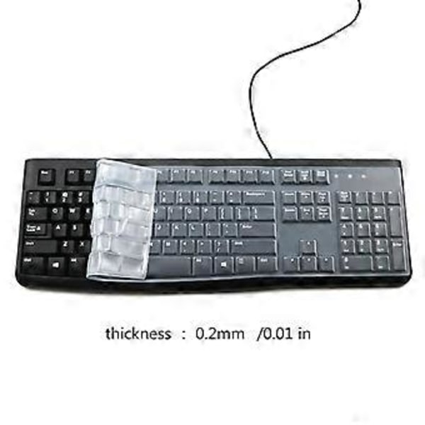 Tynde silikone tastaturbeskyttere til K120 MK120 tastaturdæksel kablet tastatur ergonomisk tastaturbeskytter gradient blå Gradient blue