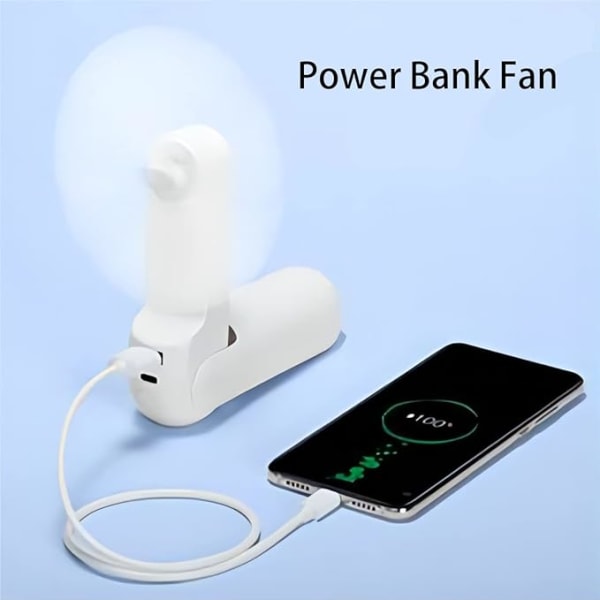 Pocket Fan, Mini Portable Handheld Fläkt, USB Uppladdningsbart batteri