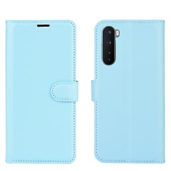 OnePlus Nordille Litsi-kuvioitu Käännettävä Suojaava TPU-kotelo Blue