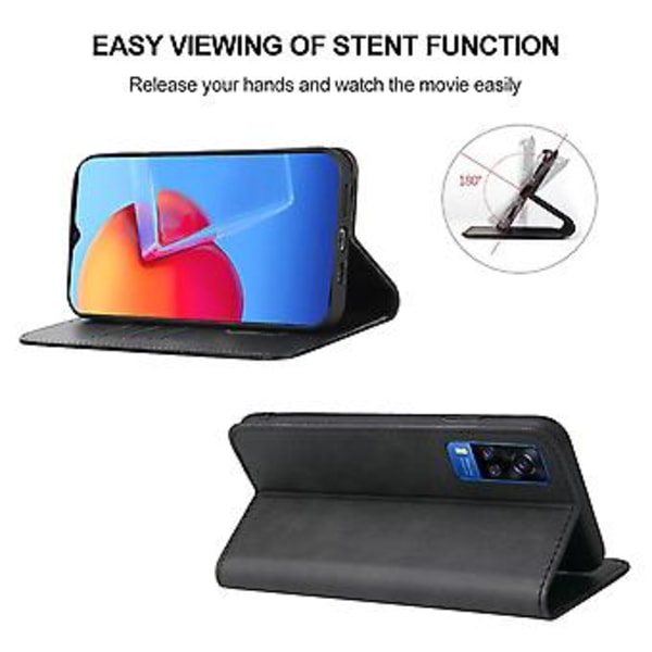 Läderfodral för vivo Y51 2020 (Indien) / Y31 2021 Black