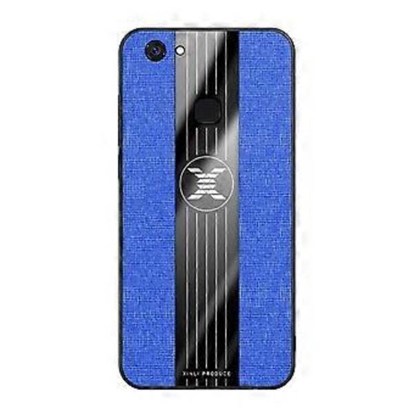 Ompeleva kangas, iskunkestävä TPU-kotelo vivo V7 / Y75 -puhelimelle Blue
