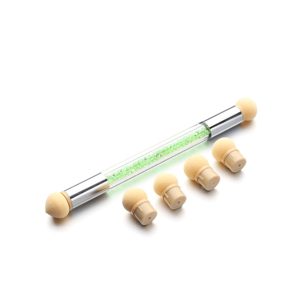 6-pack Nagelkonst Svamp Glitterpulver Plockning Punkt Gradienter Penna