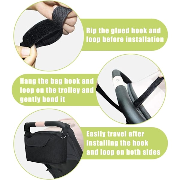 Stor kapasitet barnevogn Organizer Mummy Stroller Bag Buggy