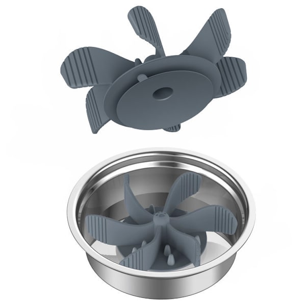 Grå Slow Feeding Skål, Anti Glutton Hund Insats Slow Feeding Skål
