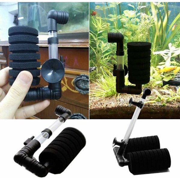 Akvariefilter, luftpumpesvampeskrubber dobbelthode biokjemisk