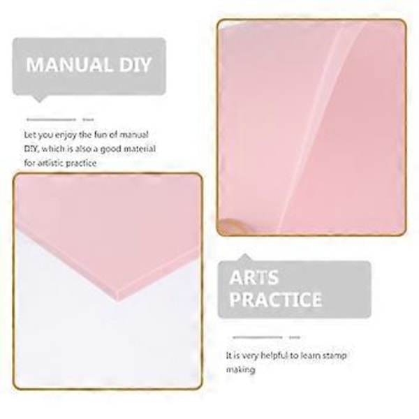 5 kpl Kumileikkuulohkoja DIY-leikkausmateriaali Käsintehdyt kumileikkuupalat