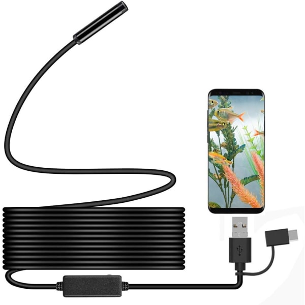 Borescope, Android OTG 5m Waterproof HD Video Snake Borescope Insp