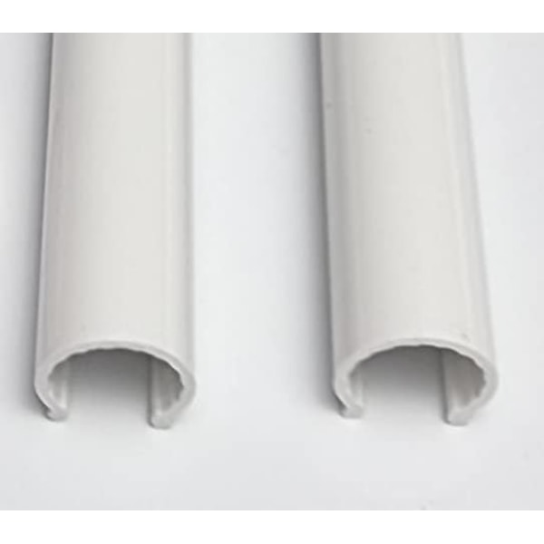 Radiatorrørsdækning SnapFit 2-delt sæt 200 mm lang 15 mm rør centralvarme påklipsdækning Snappit (hvid)