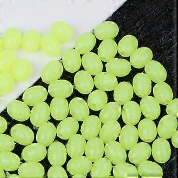 100 stk. Ovale Fiske Lokkemidler Fiskeperler Harde Flytende Havfiskeredskaper Hvite