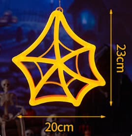 Halloween-hämähäkinseitti-neon-LED-valokoristeet