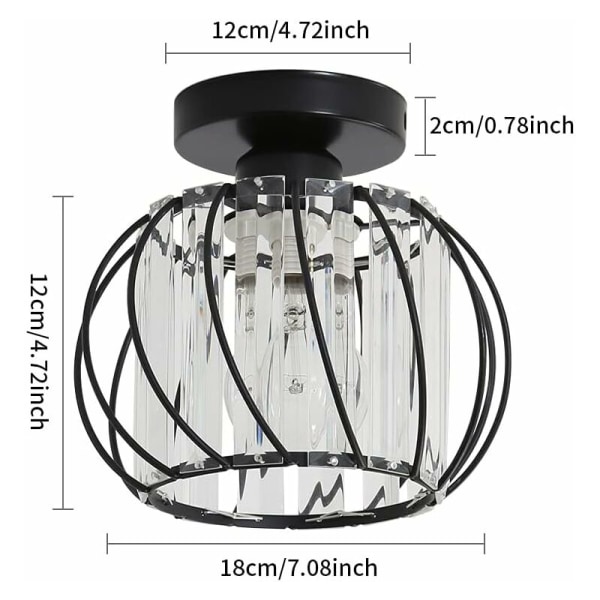 Moderne Krystall Taklampe E27 Led Mini Krystall Lysekrone Tak