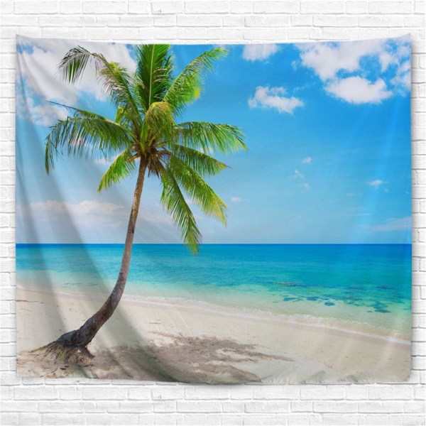 200x150cm Ocean Tapestry,Tropical Coconut Palm Tree Beach Tapestr
