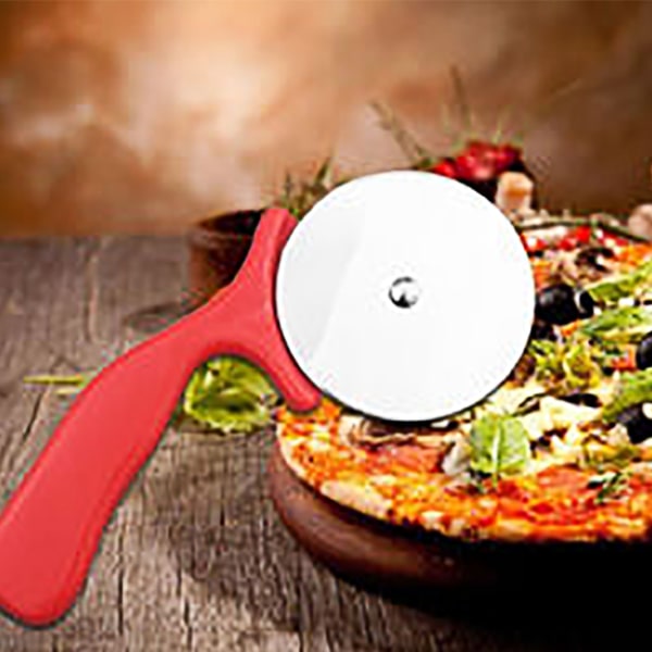 2 stk. Sort Rustfrit Stål Hjulskærer Kage Nonstick Pandekage