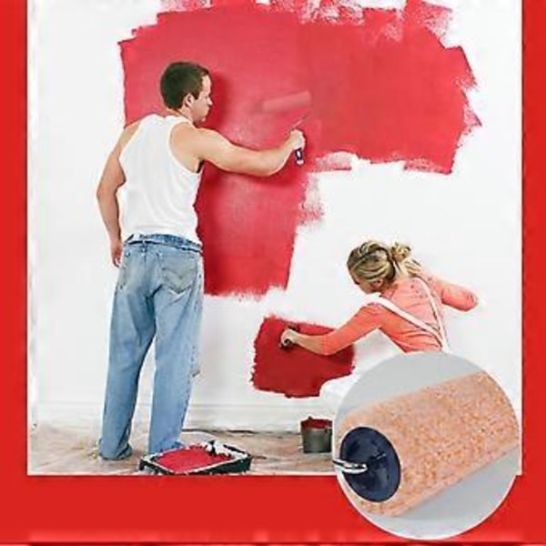 Mini-maalitelasivellin, mikrokuitupäällinen, pieni telapäällinen seinäkoristeluun, maalaustyökalut mukavalla kahvalla