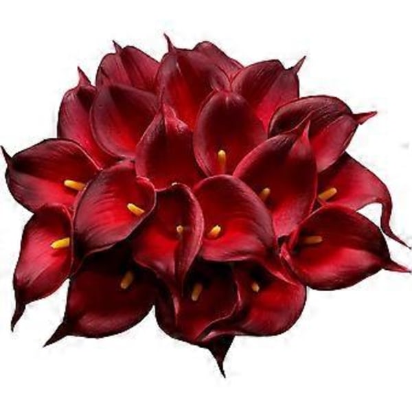 20 stk. Kunstige Calla Lily Blomster Bryllupsbuket Real Touch Kunstige Blomster Hjem Bryllup Fest Dekoration