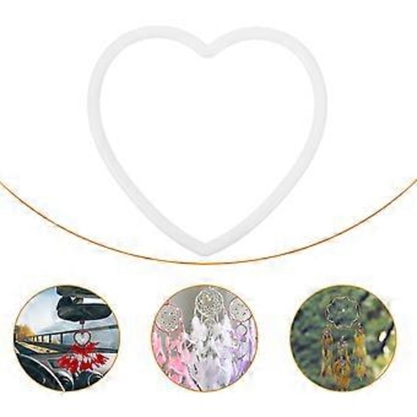 20 st Kreativa Hjärtformade Ringar Drömfångarringar för Hängande Ornament DIY