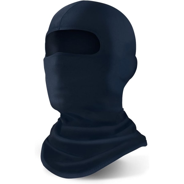 Balaclava-naamio miehille ja naisille - Hiihto, lumilautailu, moottoripyöräily ja tuulensuojaus, musta