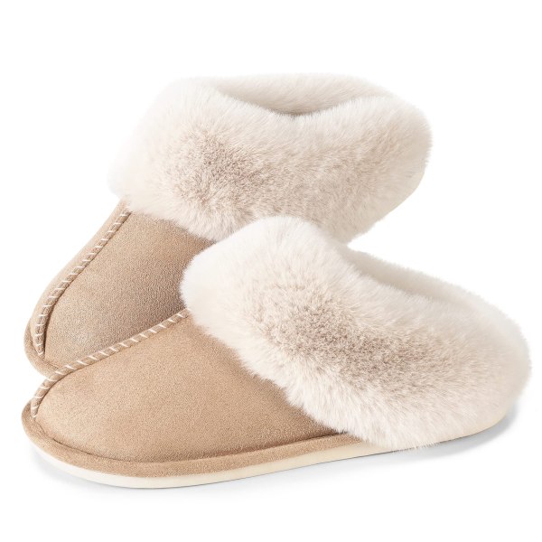 38/39 size khaki women's slippers comfortable warm winter anti-sk