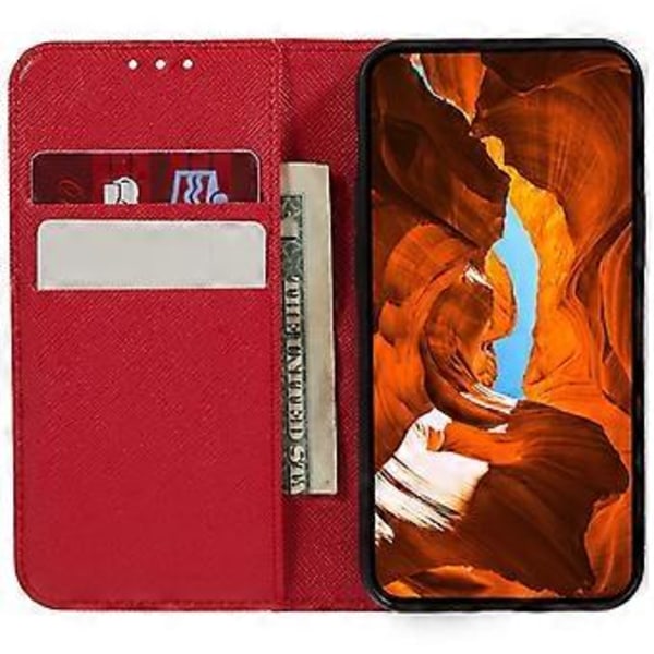 Flip Stand Wallet Shell til Nokia G42 med Krydsmønster PU Læder Stødsikkert Telefoncover Style F