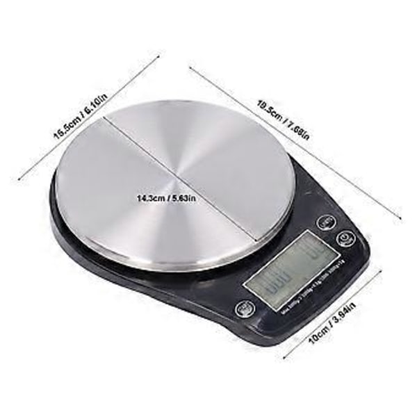 Kaffevåg 0,1g till 3kg Hög Noggrannhet Uns Gram Justerbar Inbyggd Timer Stor LCD-skärm Automatisk Avstängning Matvåg