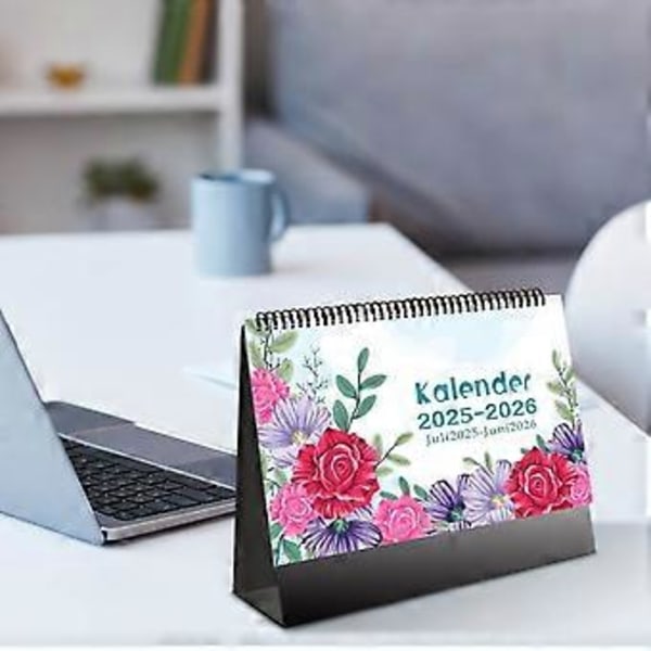 2025.7-2026.12 Månedlig Gave Skrivebord Engelsk Skrivebordskalender Ornament Gave D