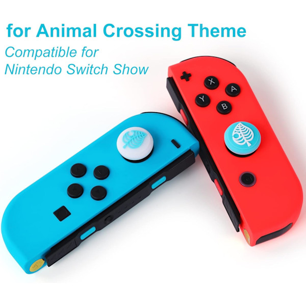 Søte tommelfingergrepshetter (Blå + Grønn) for Nintendo Switch/Switch L