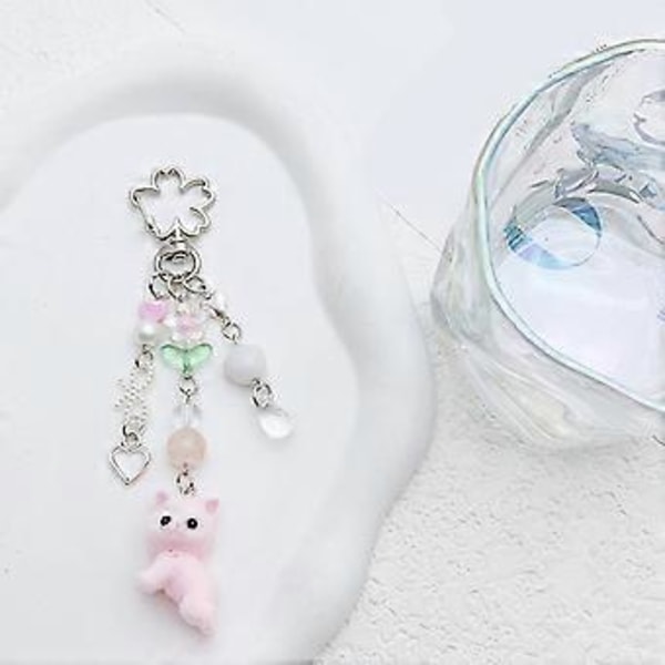 Sarjakuva Puhelinkoru Muoti Avaimenperä Koriste Ainutlaatuinen 3D Eläin Avaimenperä Laukku Asuste Sopii Moniin Tilaisuuksiin Harmaa Gray A